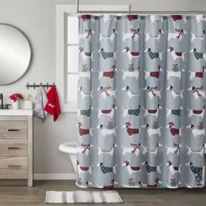 🎅 Snow Many Dachshund's Shower Curtain Set 🐶